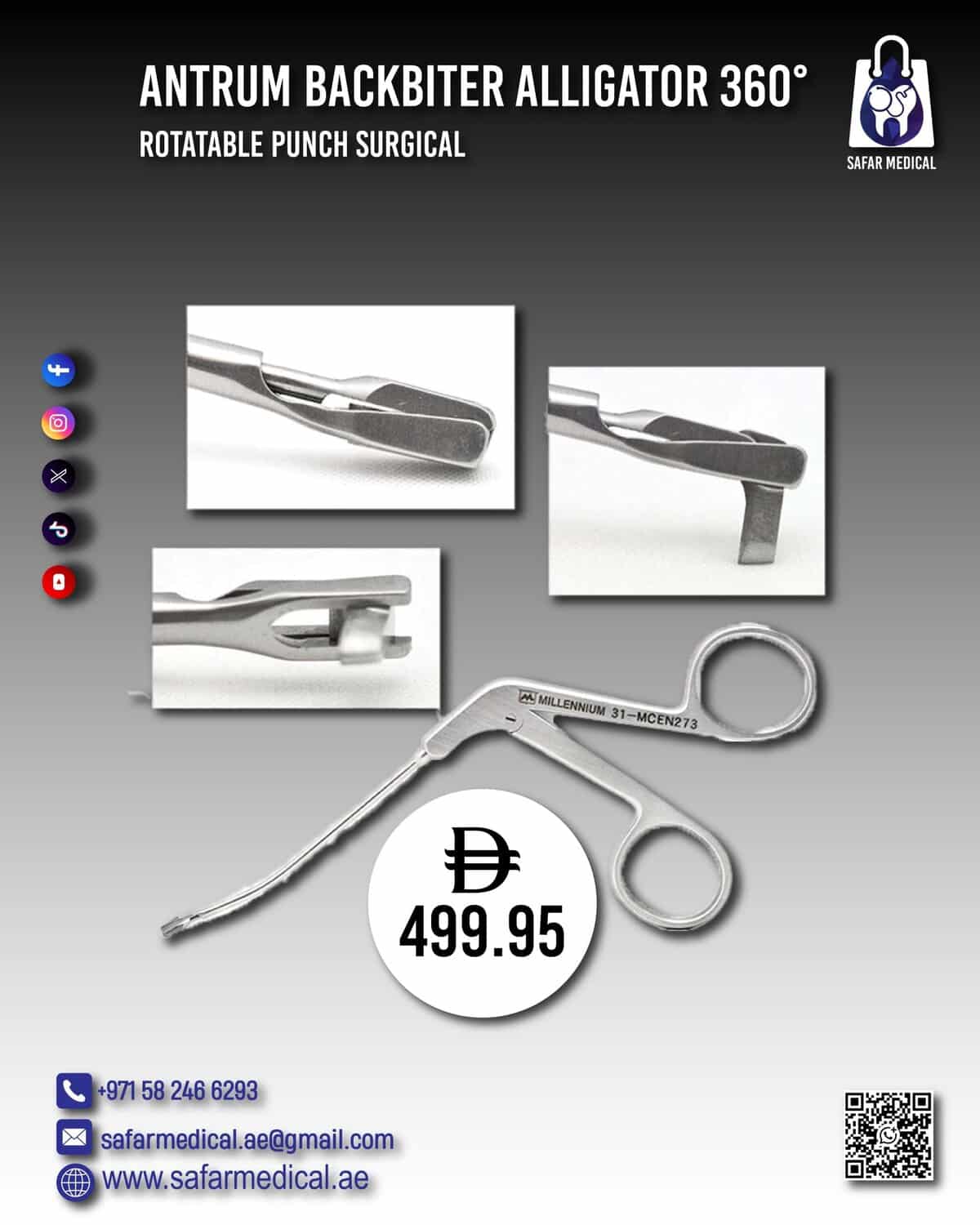 Antrum Backbiter Alligator 🔄 360° Rotatable Punch