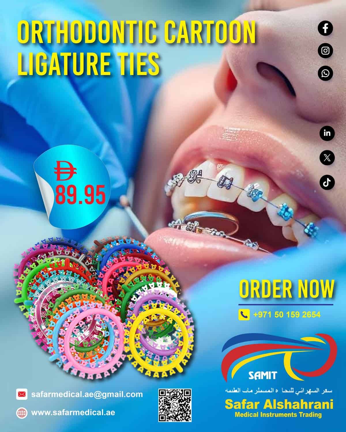 Orthodontic Cartoon Ligature Ties